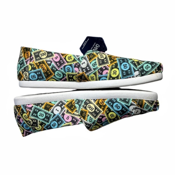NWT Box Toms x Monopoly Alpargata Graphic Slip On Flats Men’s 9.5 Women’s 10.5 main image 12